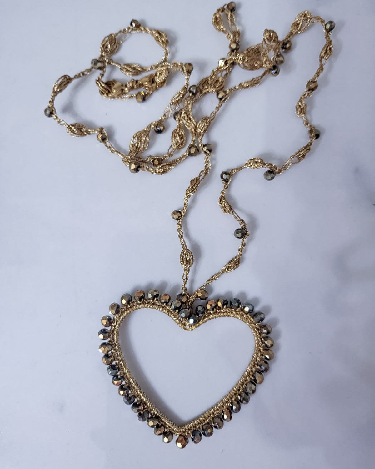 Heart & Square Necklace