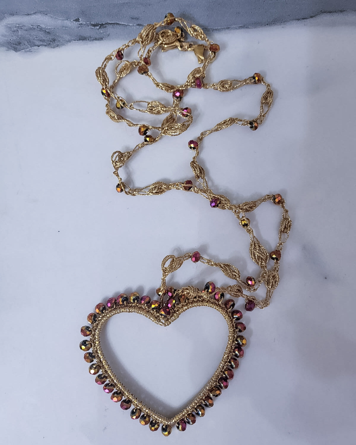 Heart & Square Necklace