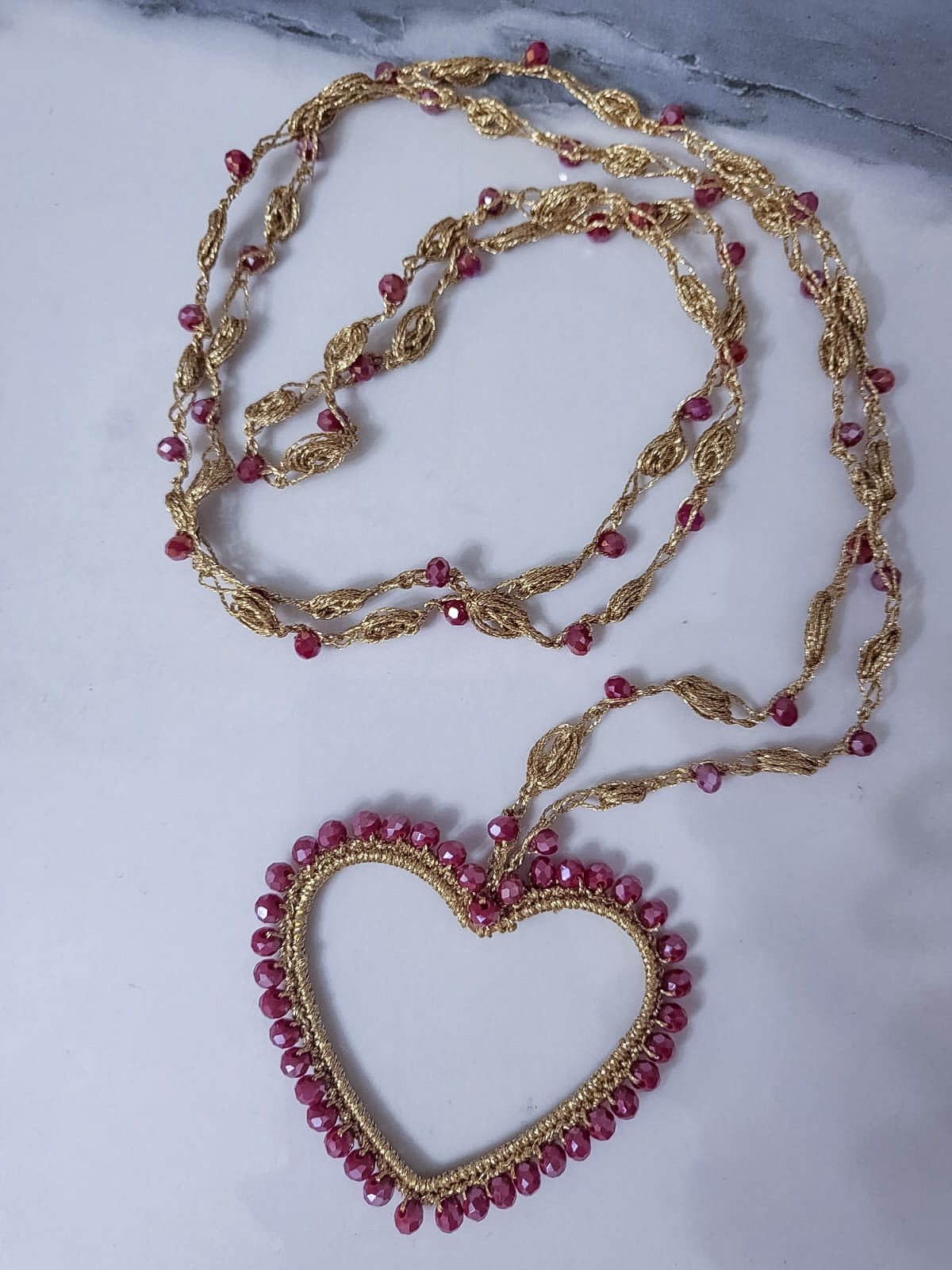 Heart & Square Necklace