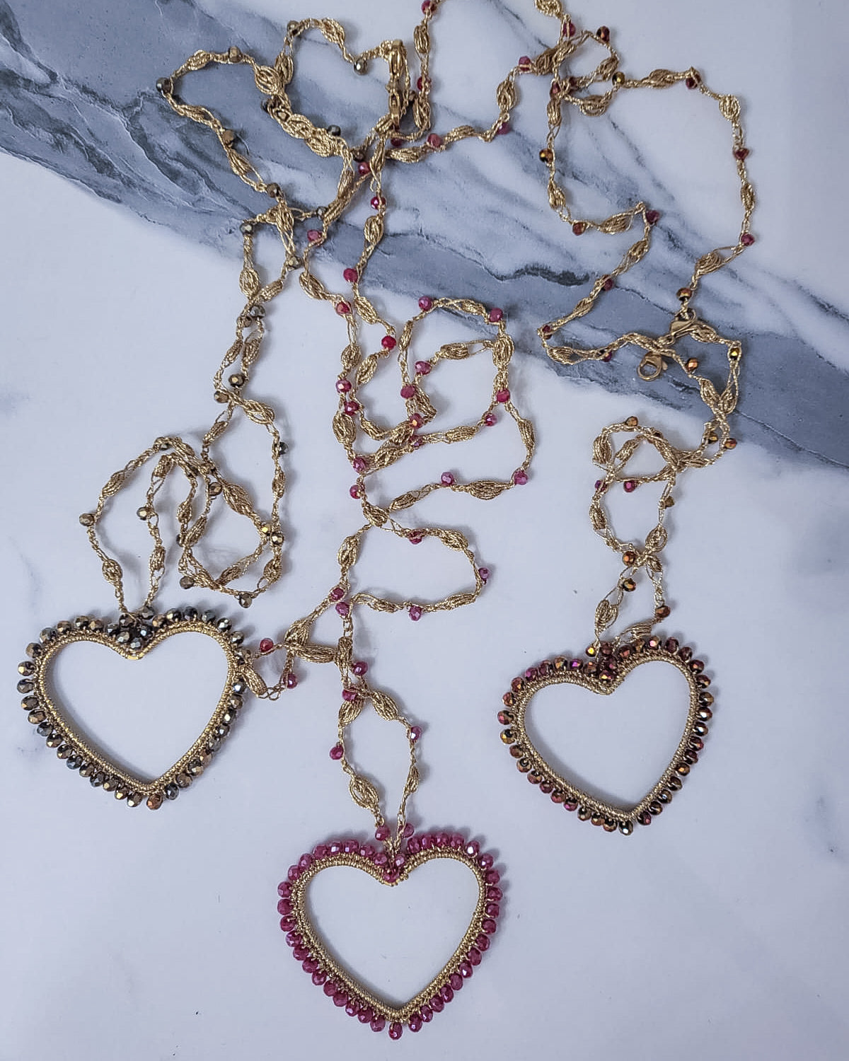 Heart & Square Necklace