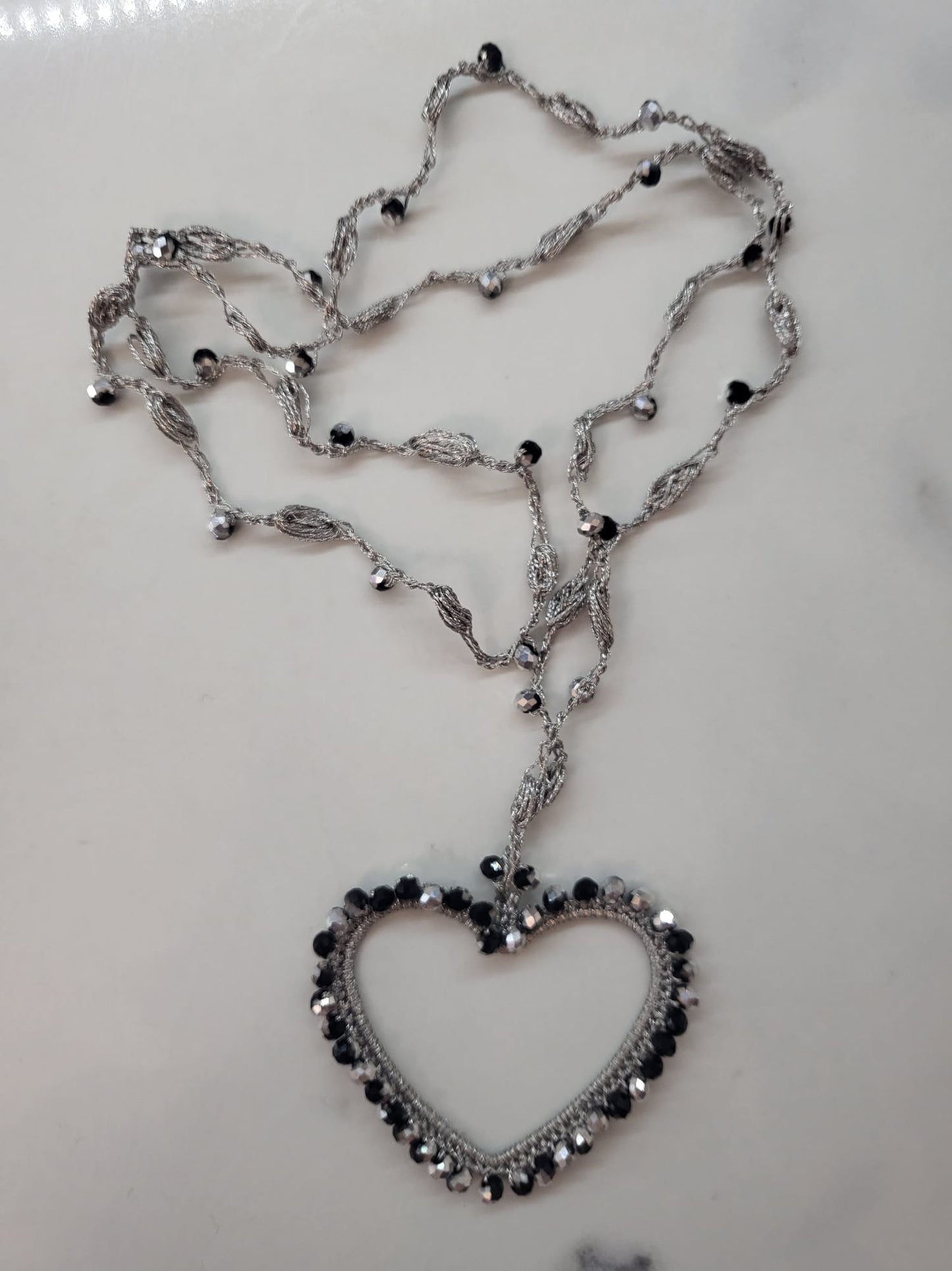 Heart & Square Necklace