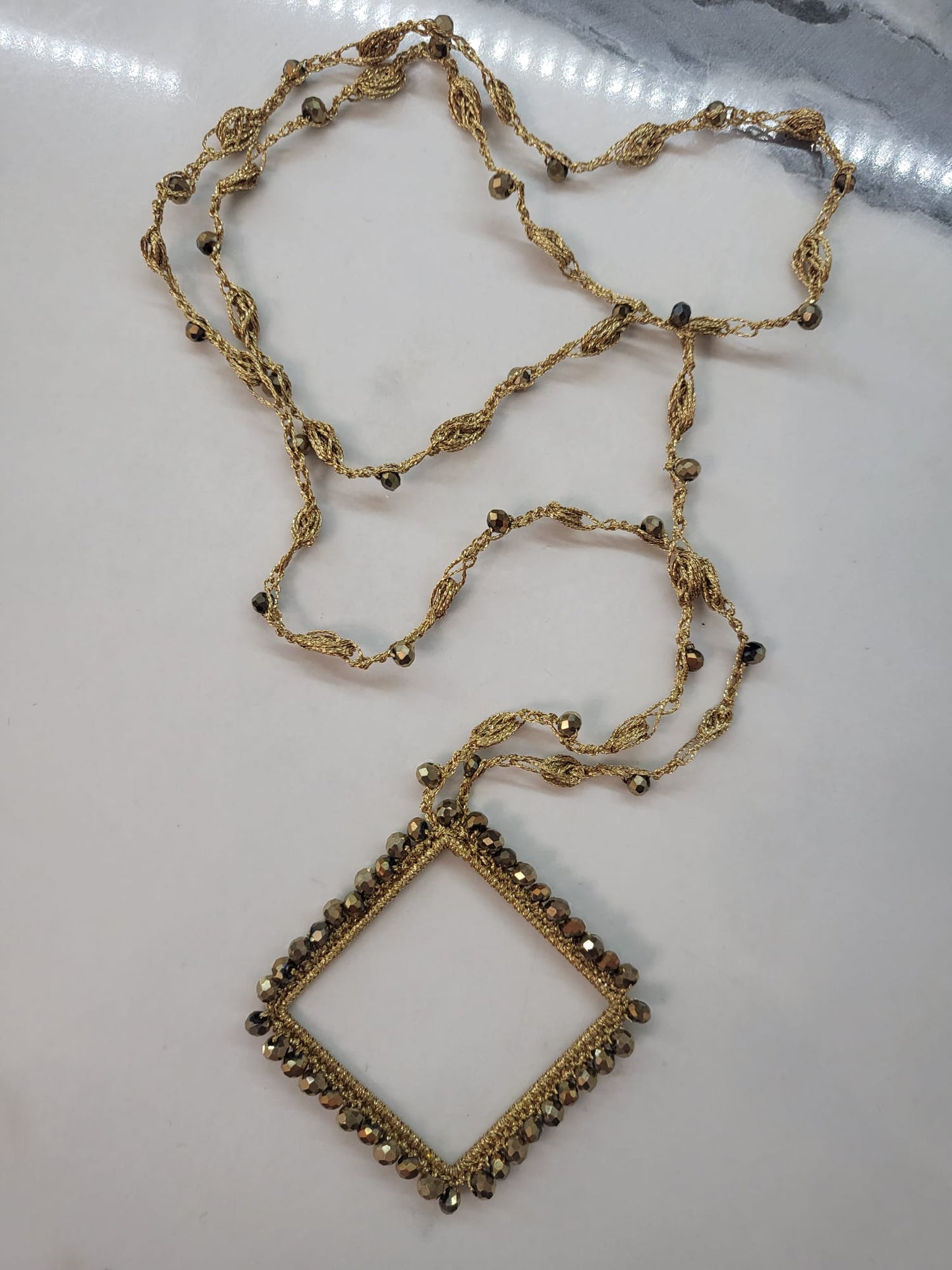 Heart & Square Necklace