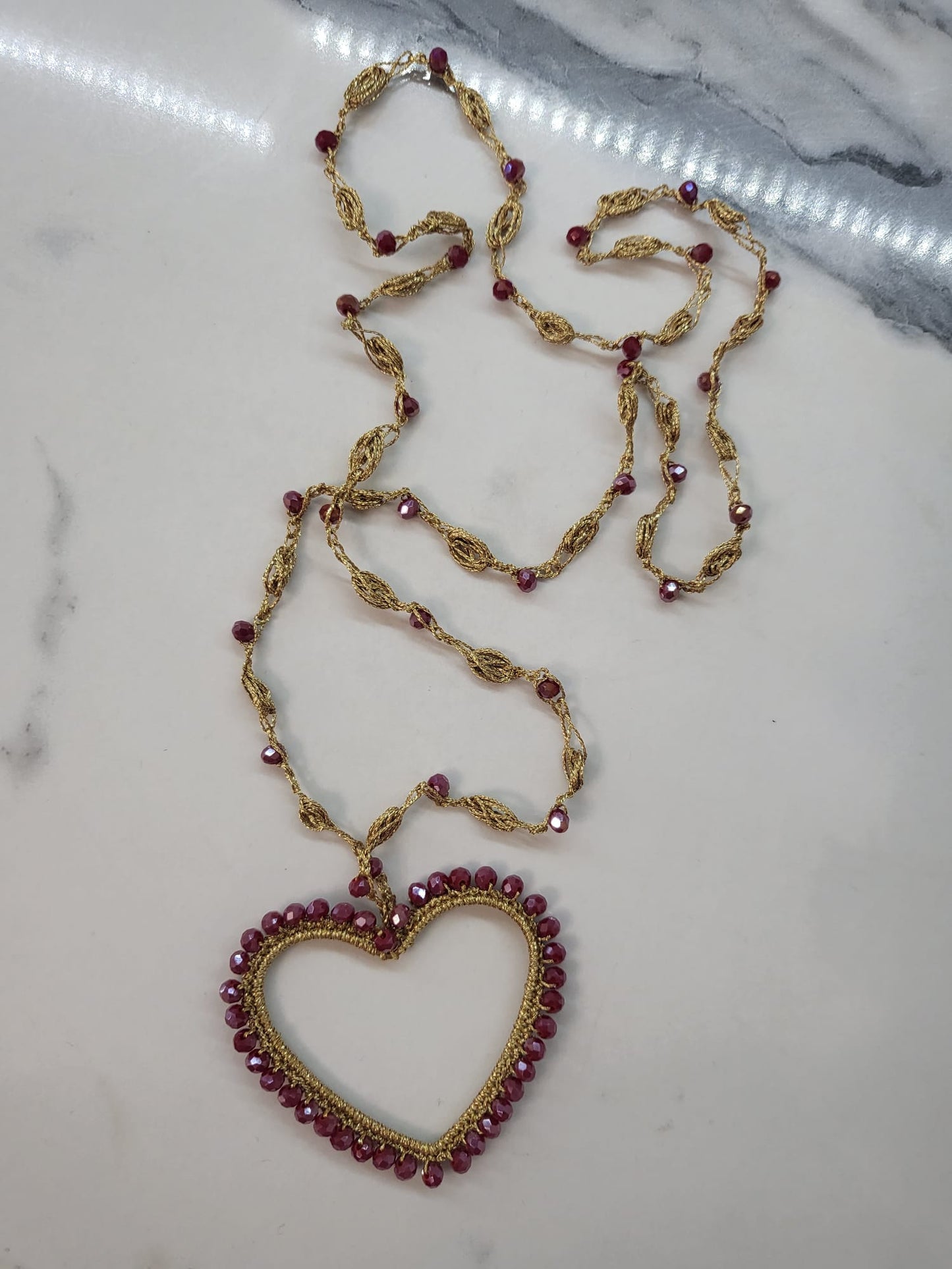 Heart & Square Necklace