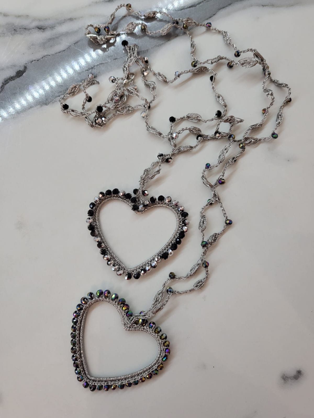 Heart & Square Necklace